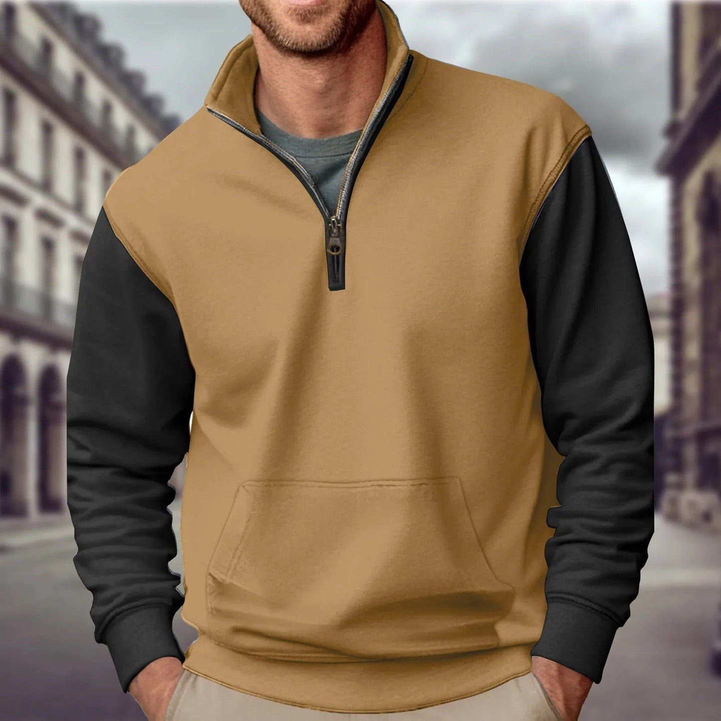 Javier® | Pullover With Half Zip Without Hood