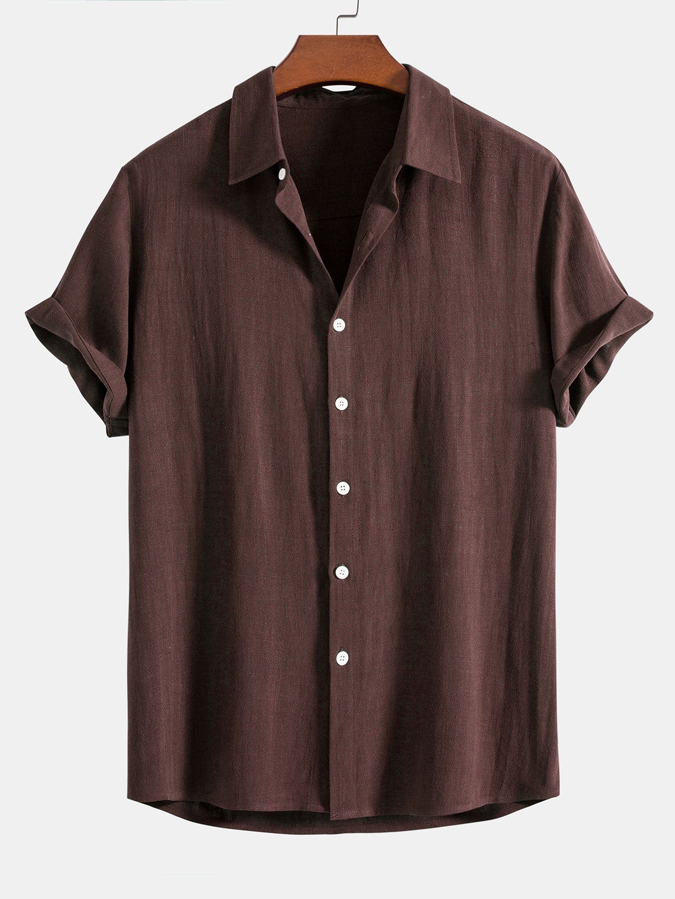Jeremías® | Linen Rayon Blend Button Up Shirt & Wrinkle Textured Straight Leg Pants