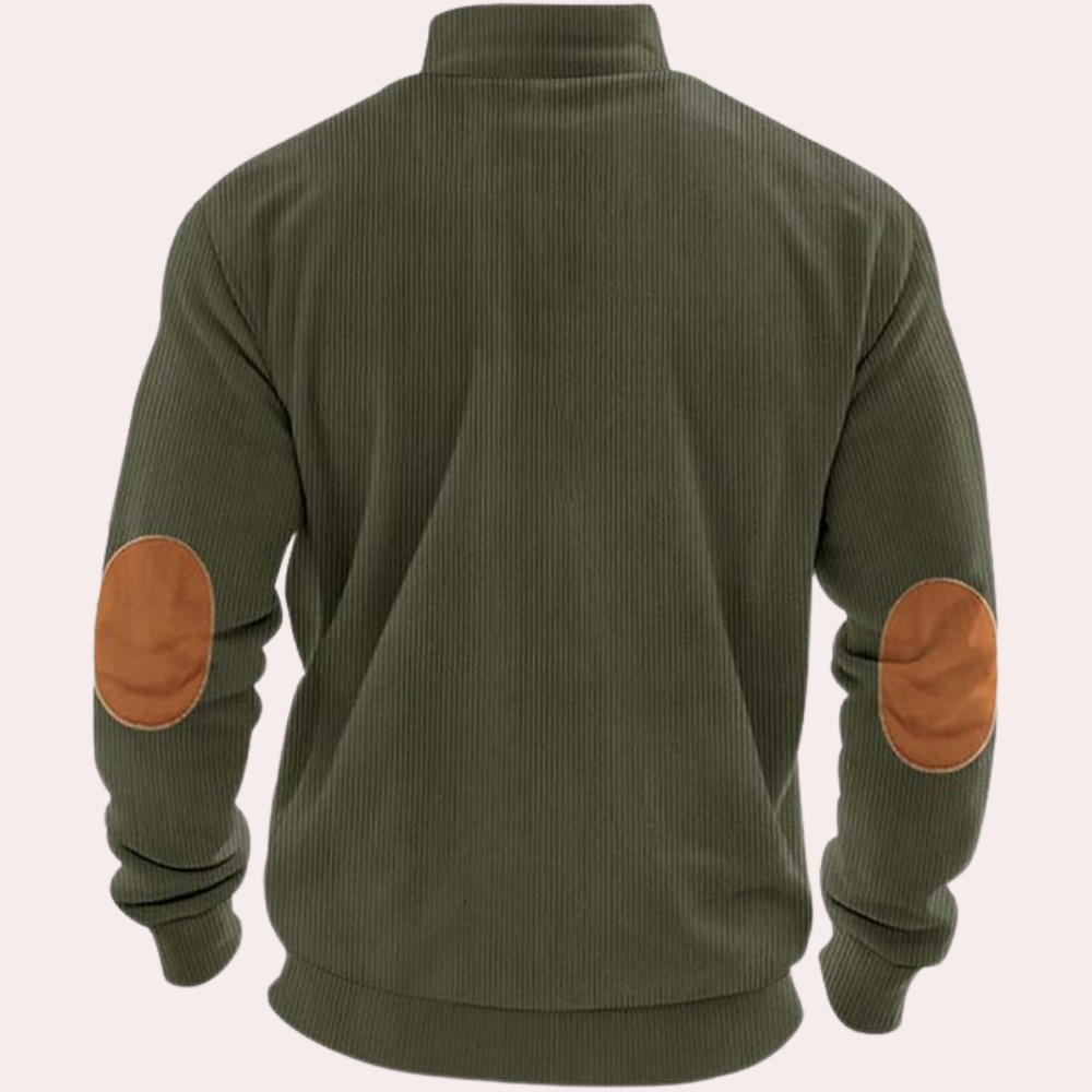Servando® | Men's Zipper Corduroy Sweater