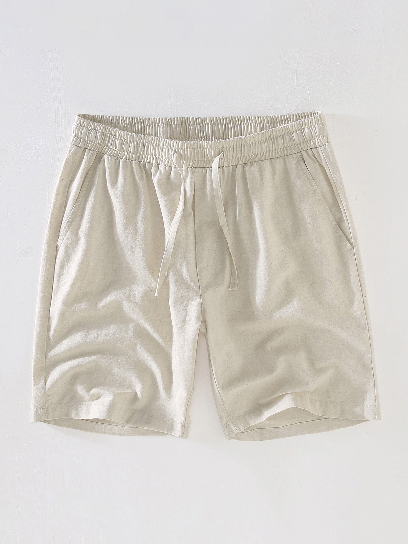 Adelin® | Geometric Jacquard Cuban Shirt & Linen Drawstring Shorts