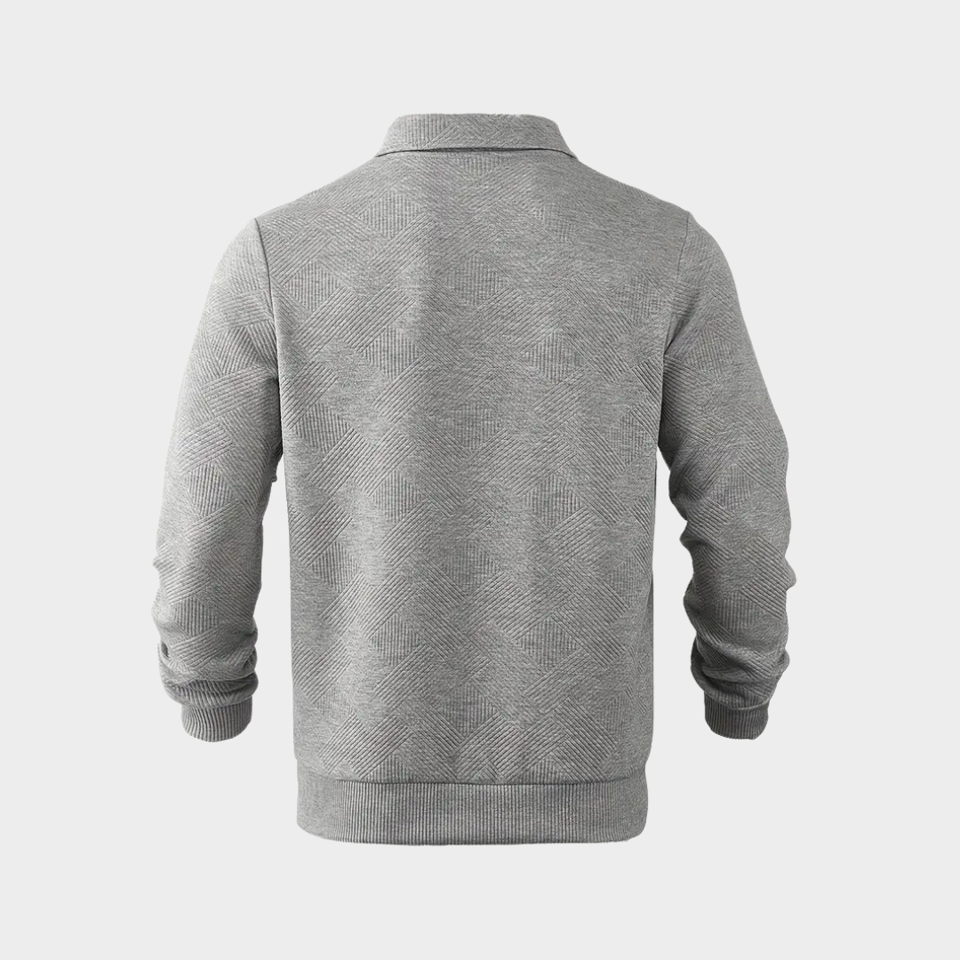 Dylan® | Vintage Zip-Up Sweater With Geometric Pattern