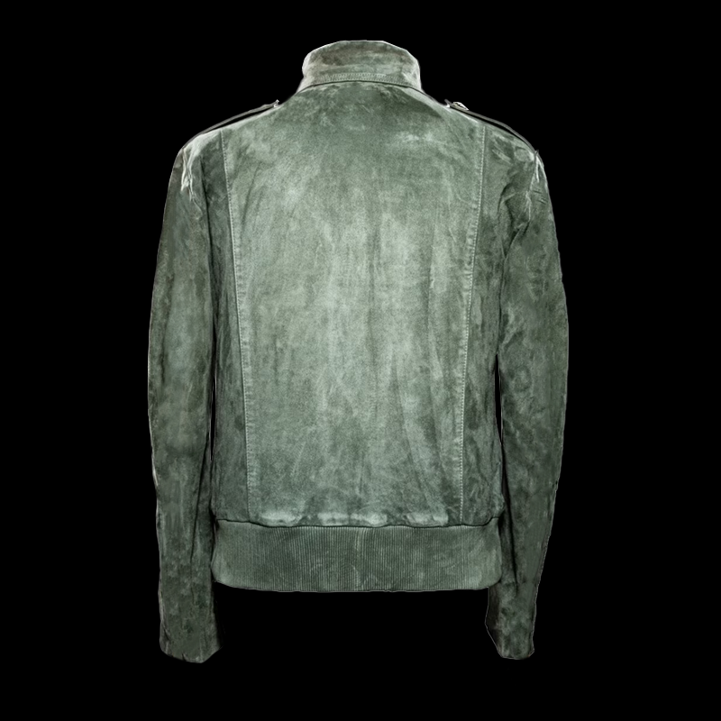 Besart® | Men's Retro Lapel Zipper Breast Pocket Suede Jacket 01953047Z