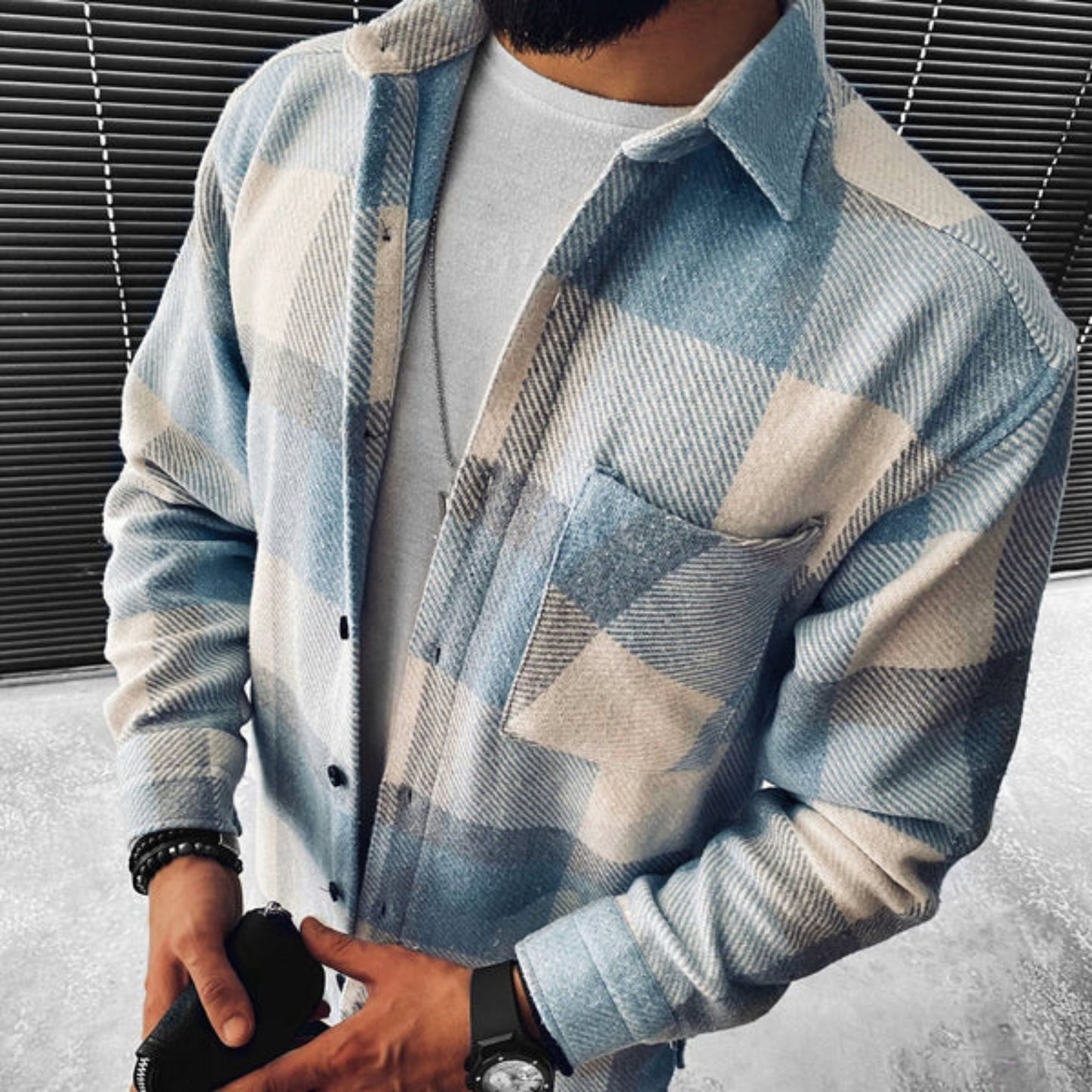Jordan® | Men's checked jacket with long sleeves