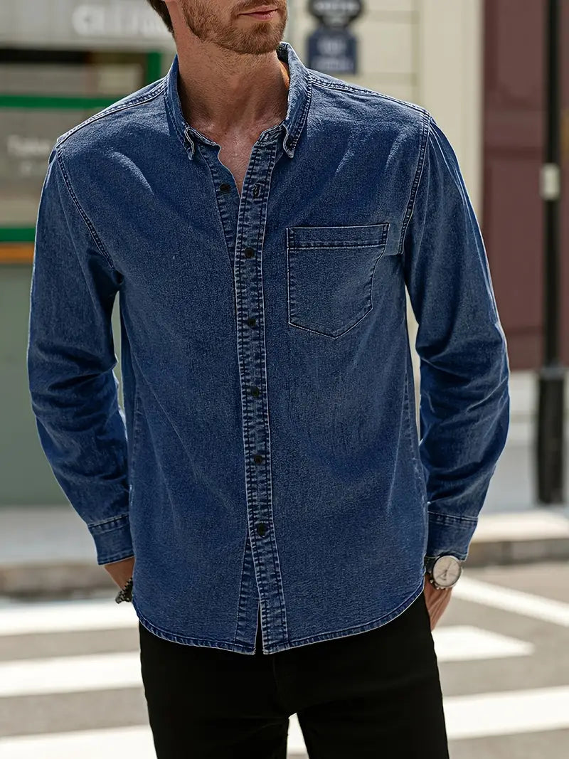 Lou® | Denim Long Sleeve Shirt For Men