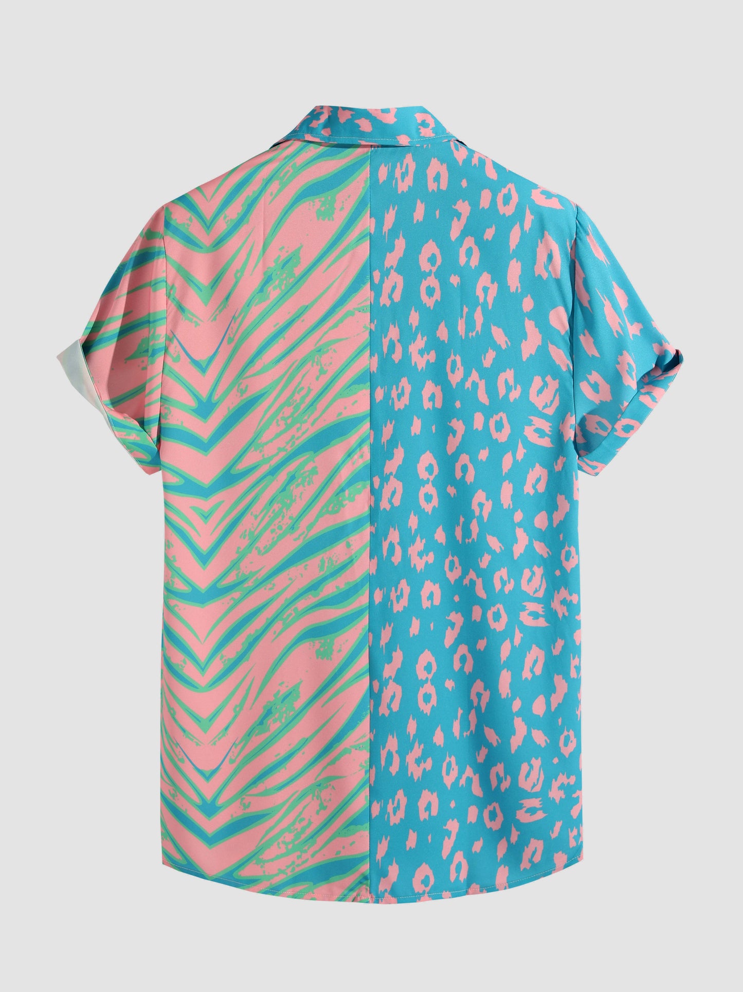 Adolfo® | Animal Pattern Print Patchwork Shirts
