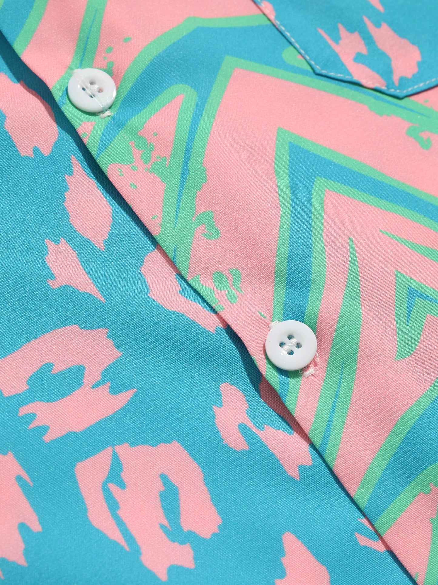 Adolfo® | Animal Pattern Print Patchwork Shirts