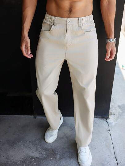 Zackery® | Plain Straight Leg Trousers for Men