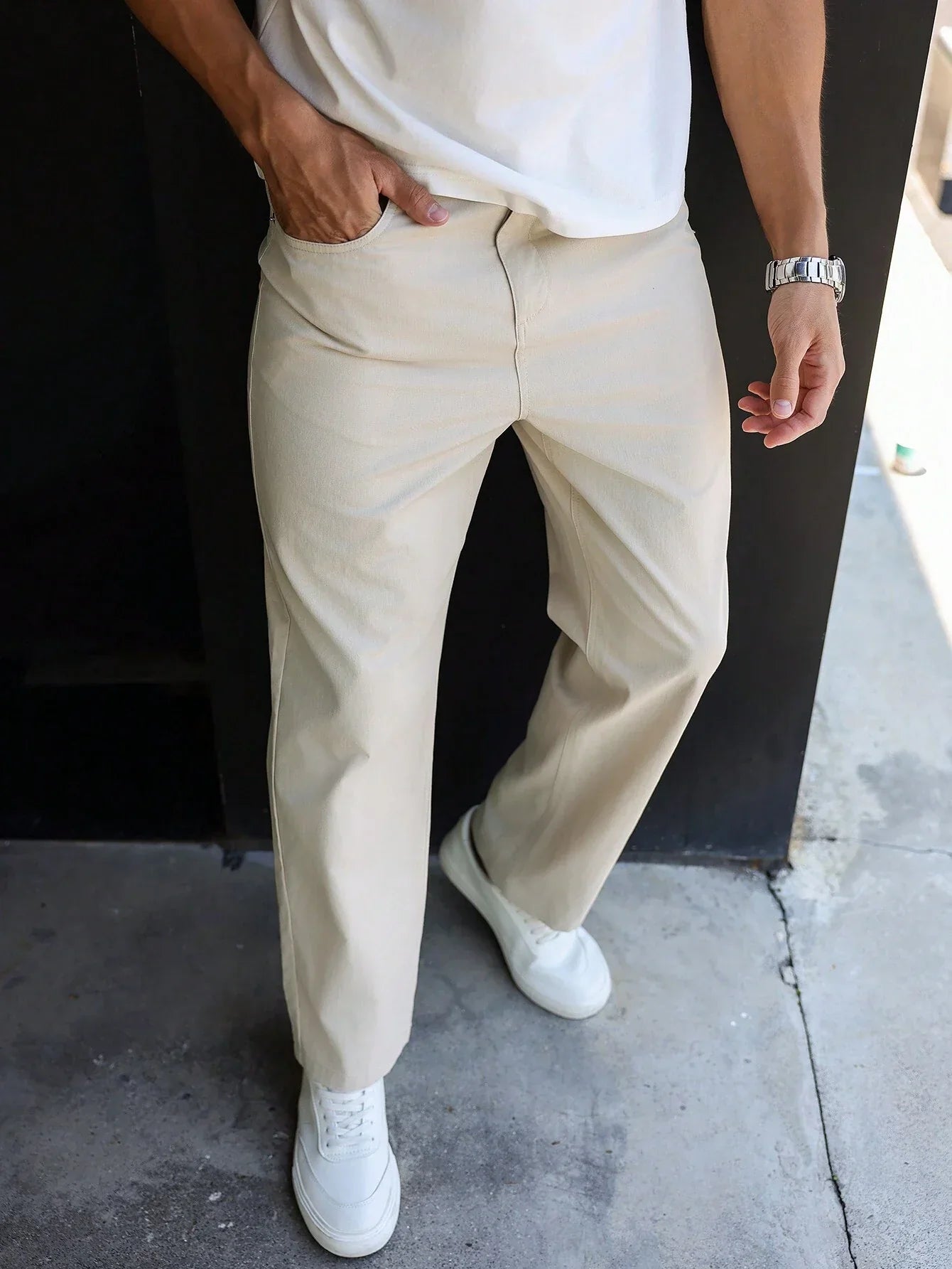 Zackery® | Plain Straight Leg Trousers for Men