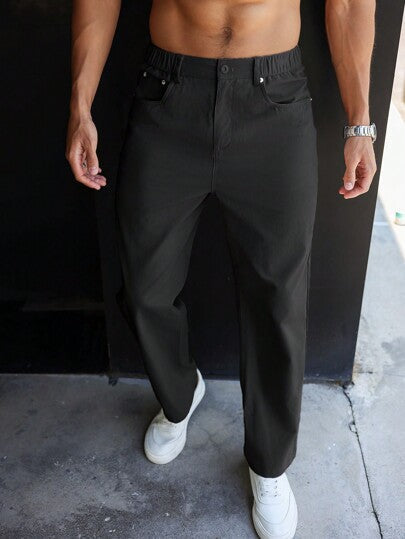 Zackery® | Plain Straight Leg Trousers for Men