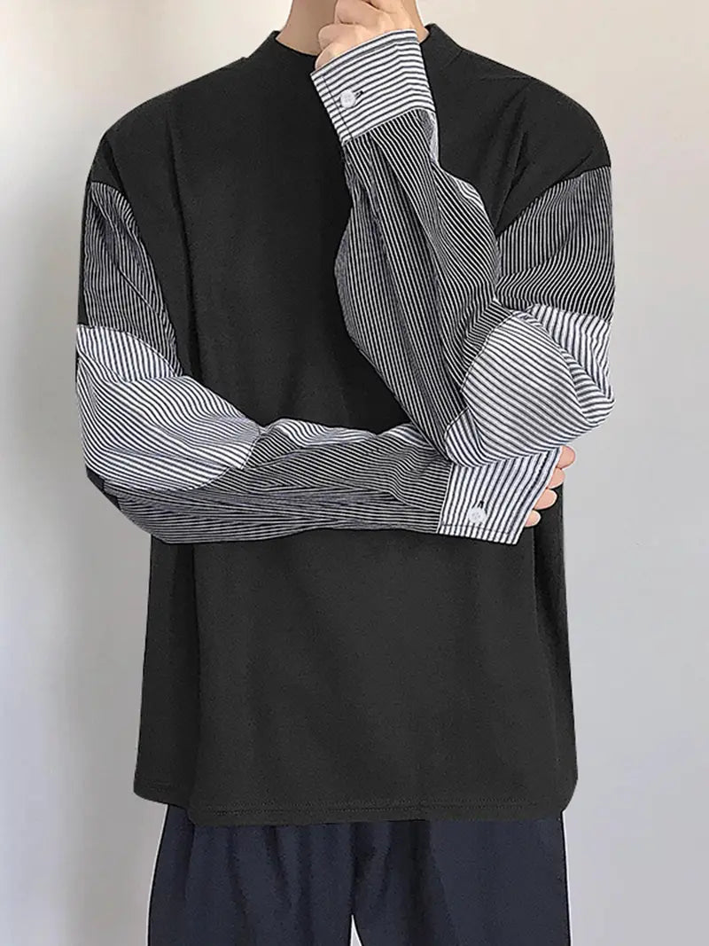 Anthony® | Casual Striped Crew Neck Sweatshirt For Men