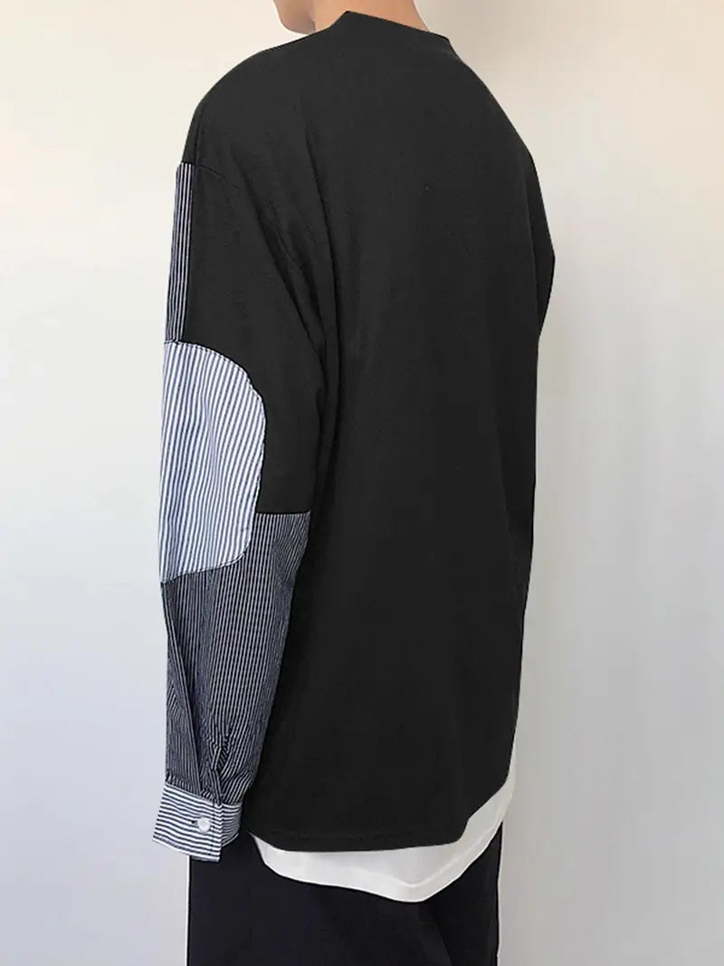 Anthony® | Casual Striped Crew Neck Sweatshirt For Men