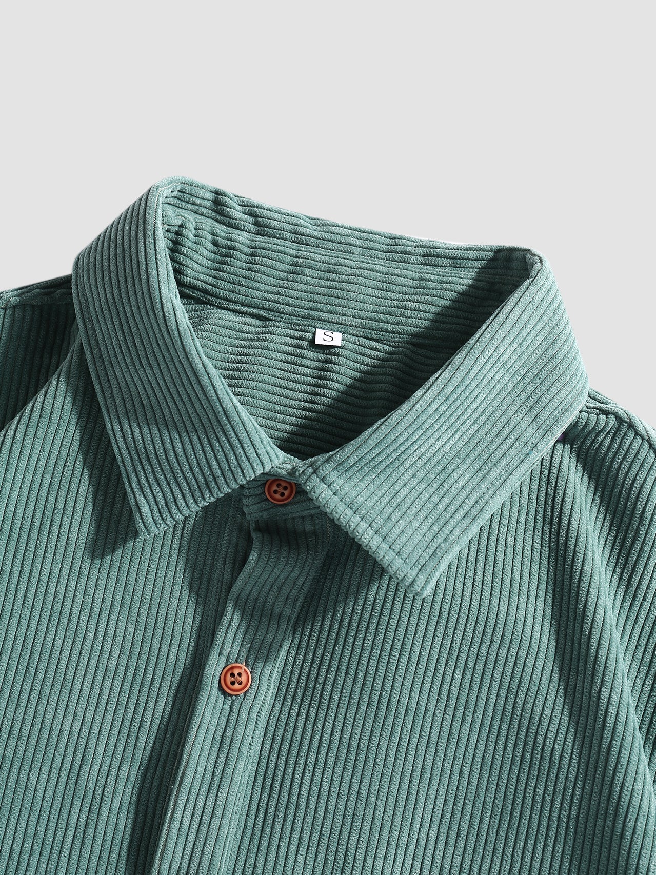 Abelardo® | Corduroy Solid Short Sleeve Basic Shirts