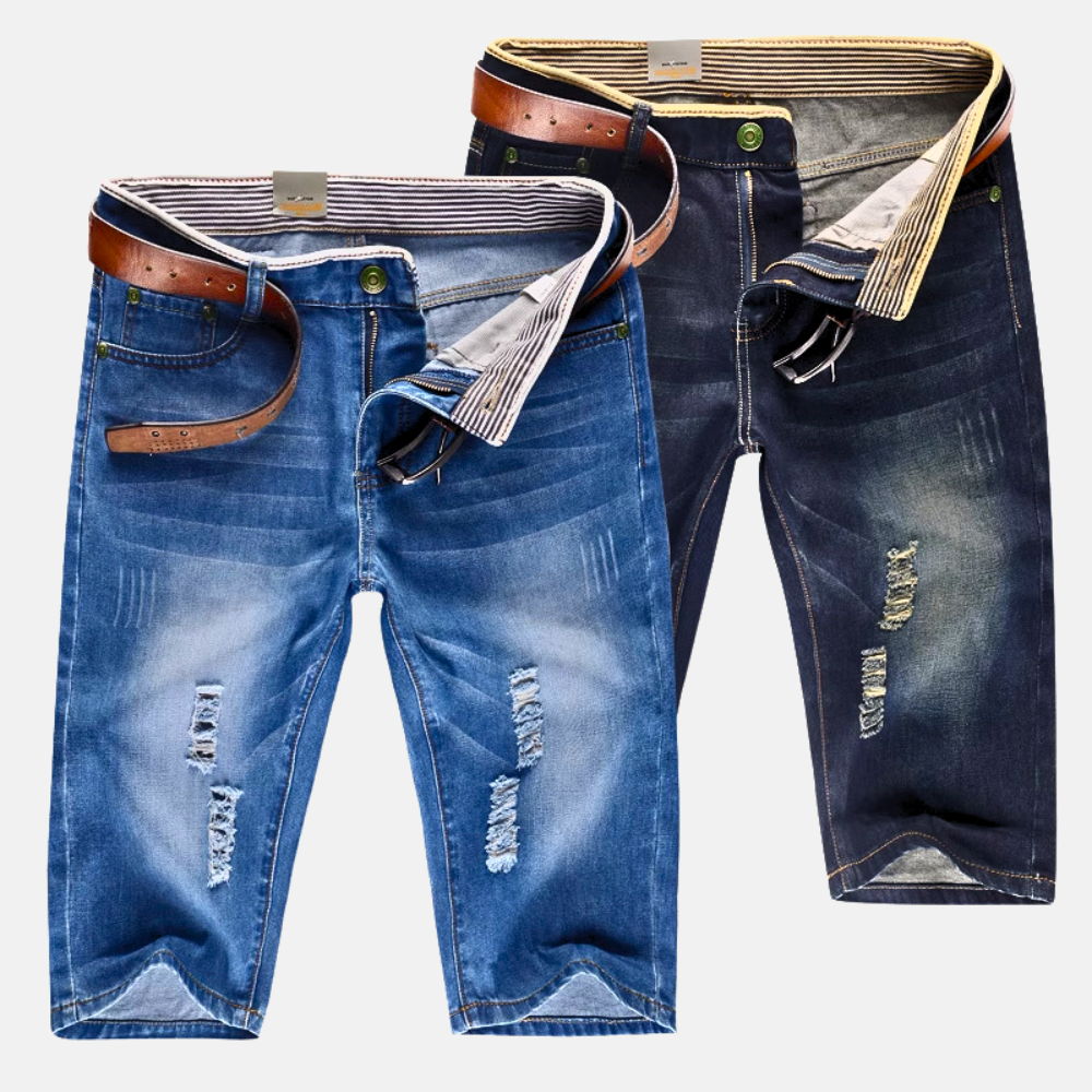 Adalgiso® | Ridge Distressed Denim Shorts