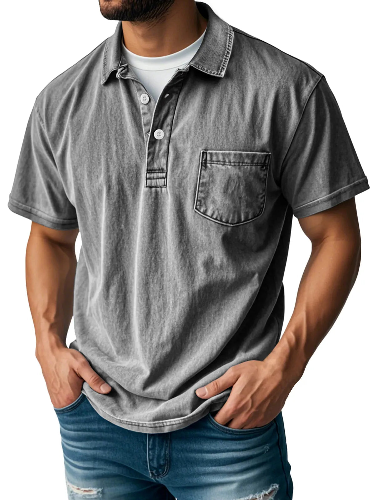 Joaquín® | Men'S Casual Vintage Polo Shirt