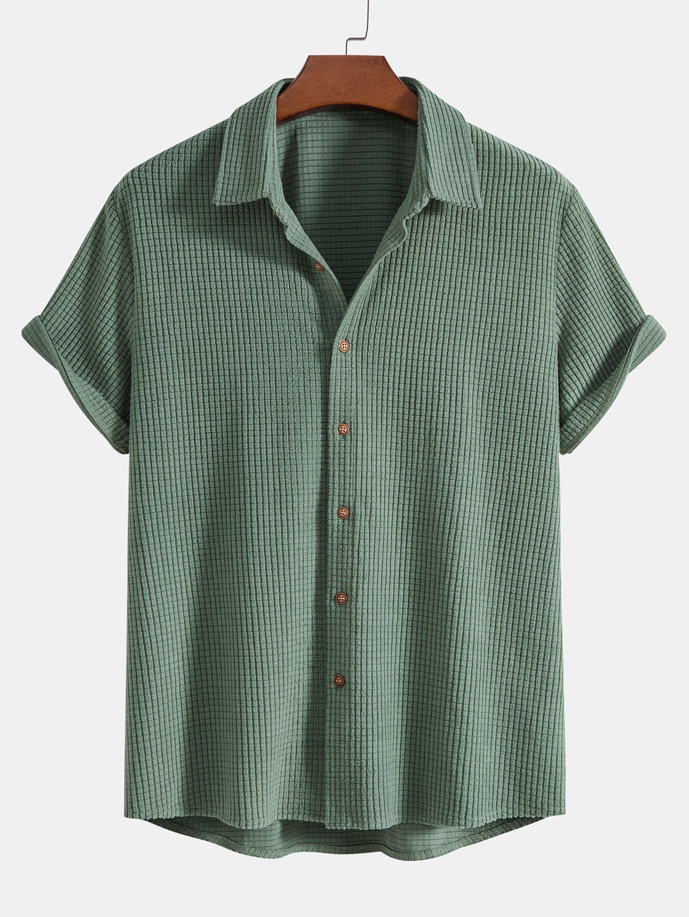 Adalhard® | Waffle Button Up Shirt & Shorts