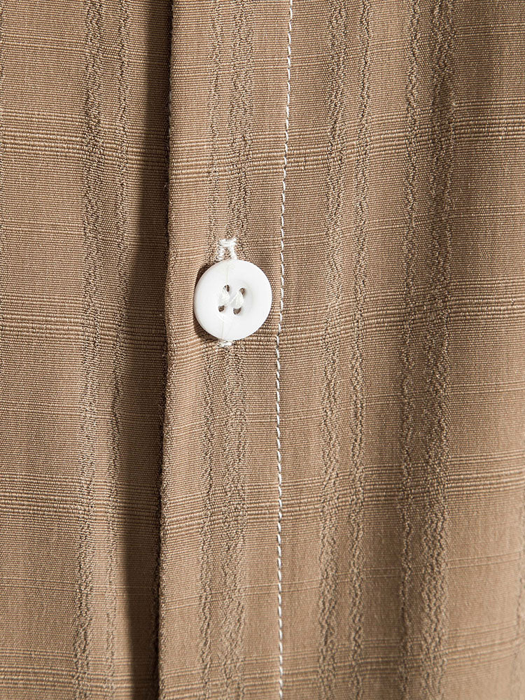 Ricardo® | Textured Fabric Stand Collar Shirt