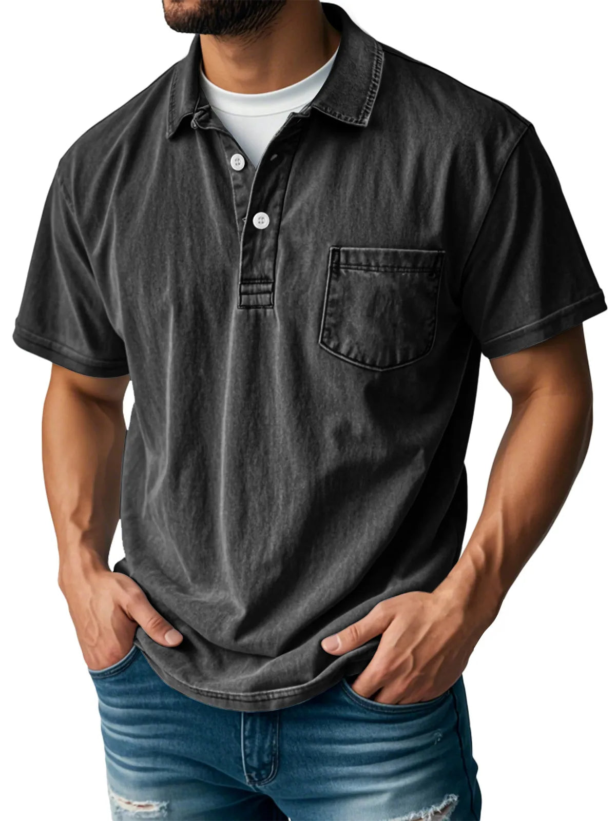 Joaquín® | Men'S Casual Vintage Polo Shirt