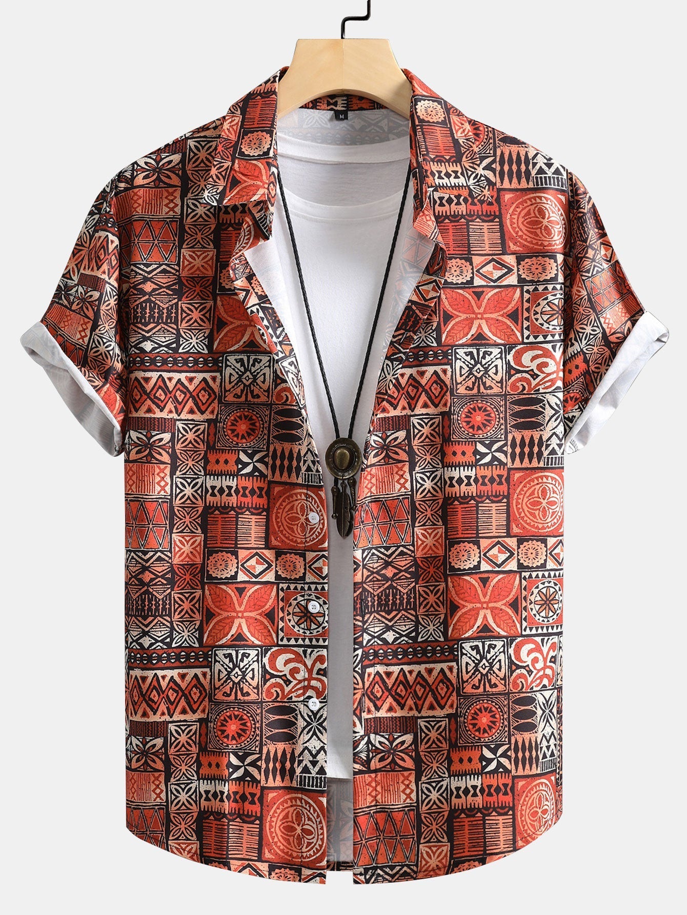 Yonathan® | Patchwork Print Button Up Shirt