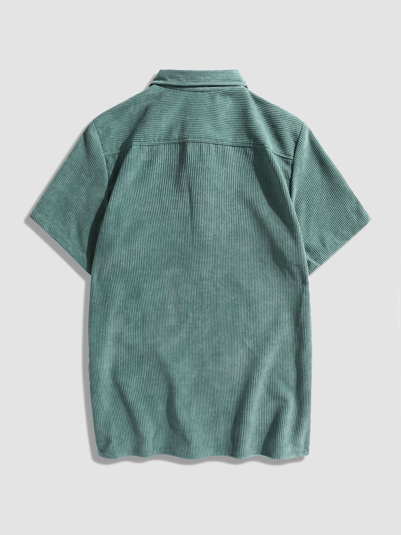 Abelardo® | Corduroy Solid Short Sleeve Basic Shirts