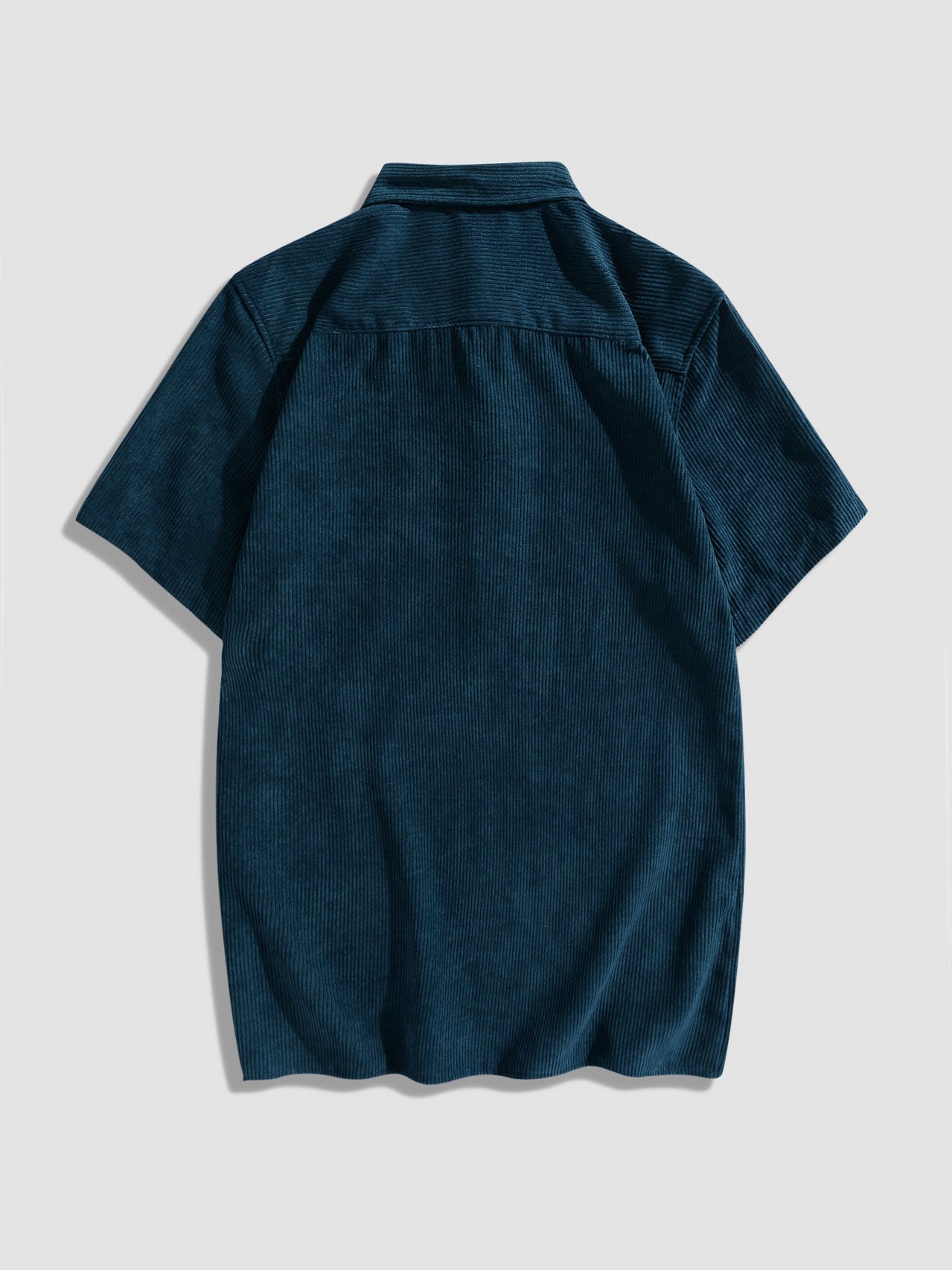 Abelardo® | Corduroy Solid Short Sleeve Basic Shirts