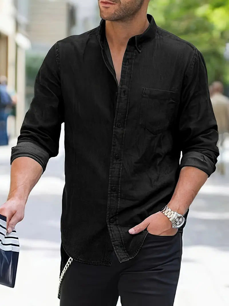 Lou® | Denim Long Sleeve Shirt For Men