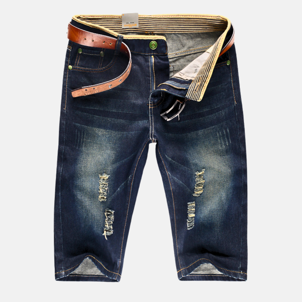 Adalgiso® | Ridge Distressed Denim Shorts