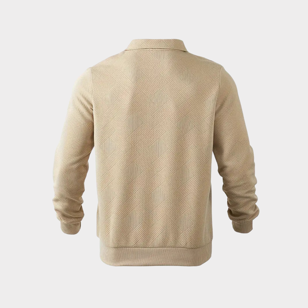 Dylan® | Vintage Zip-Up Sweater With Geometric Pattern
