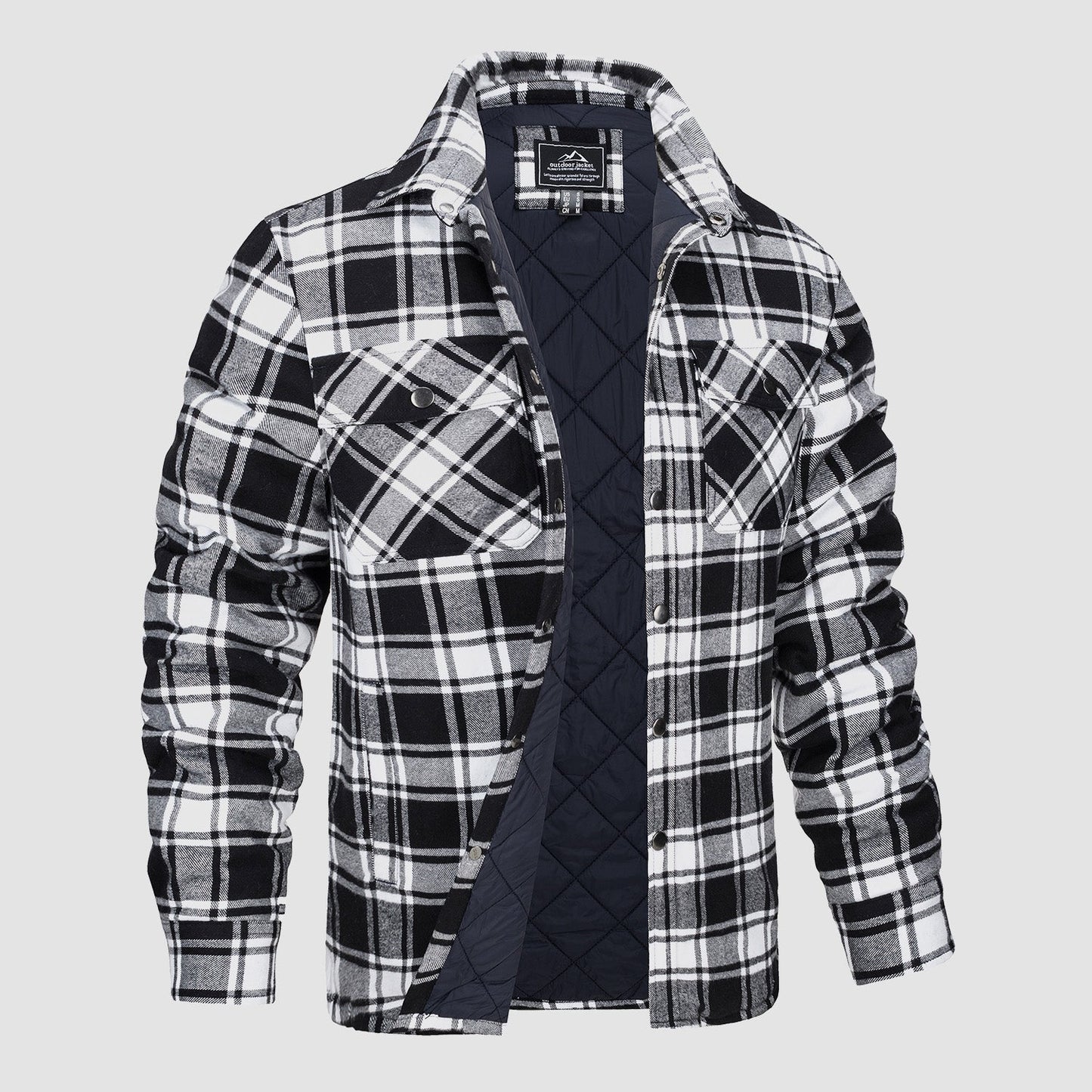Edward® | Versatile design checked bomber jacket