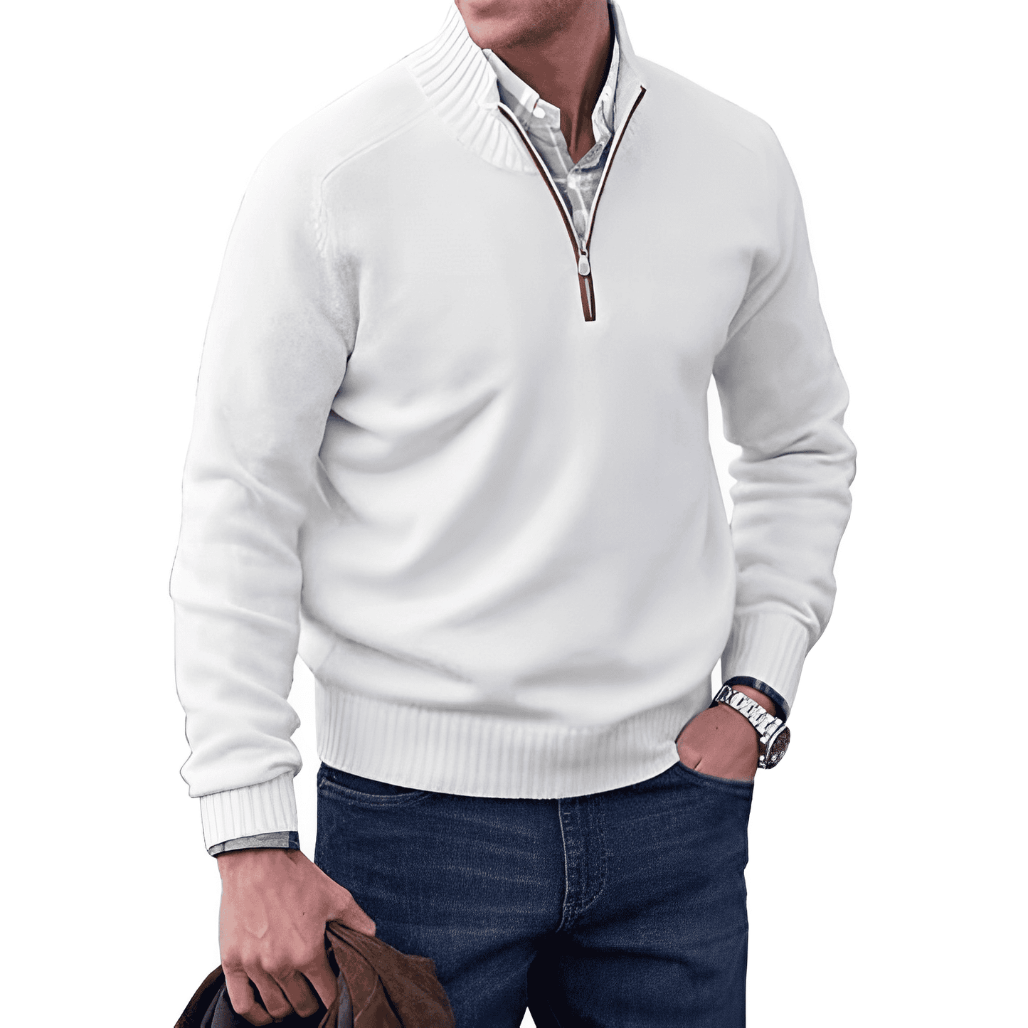 Cayetano® | Cashmere sweater with zipper