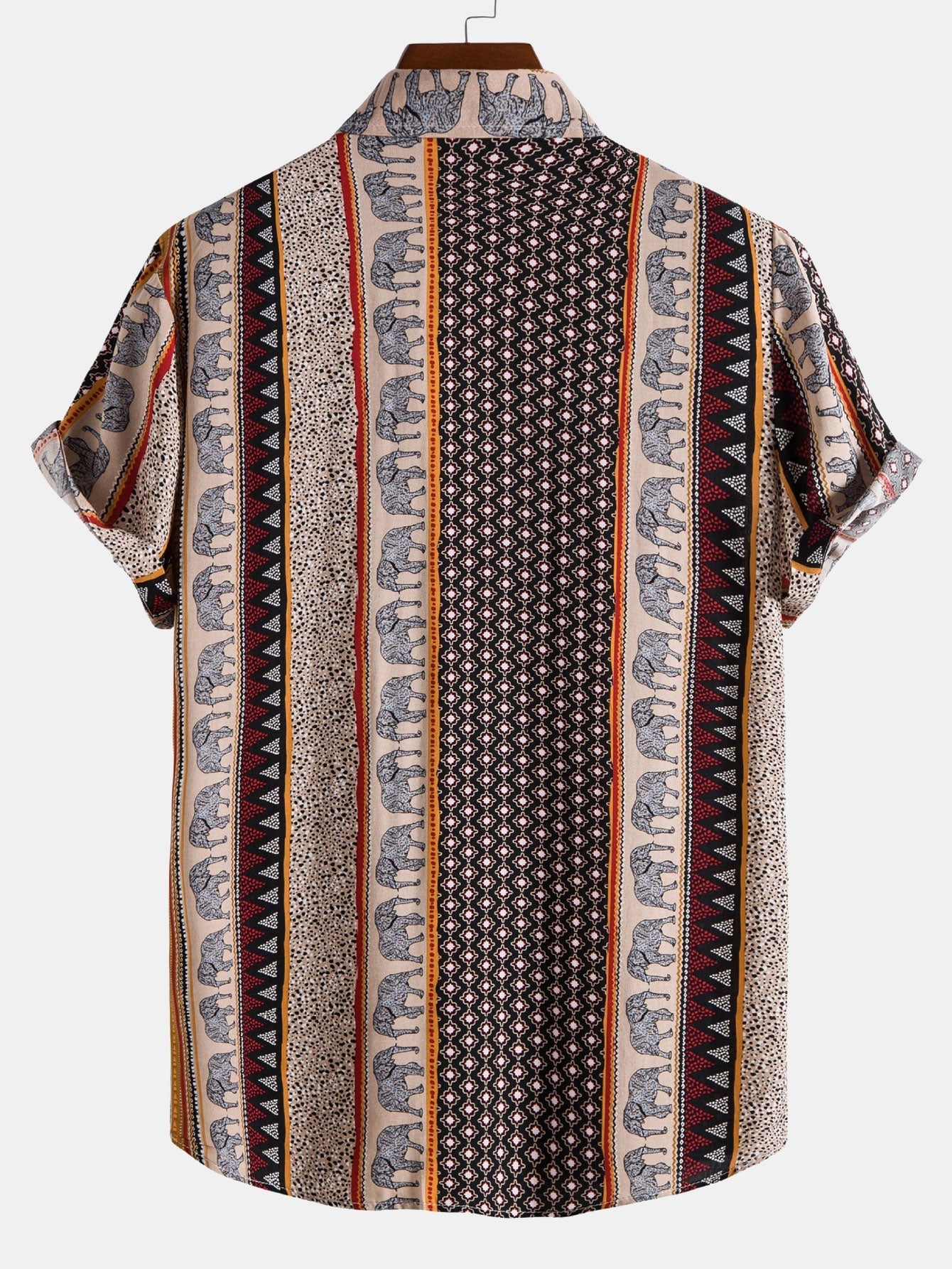 Yosef® | Elephant Geometric Print Shirt