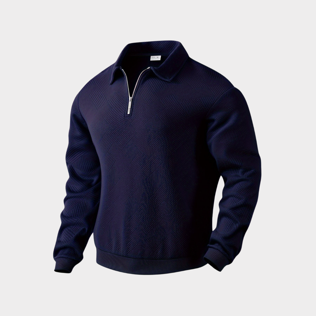 Dylan® | Vintage Zip-Up Sweater With Geometric Pattern