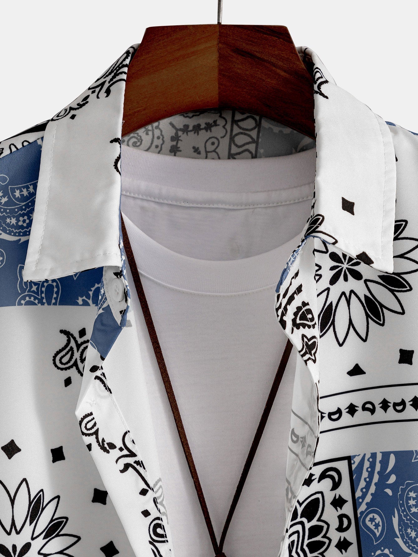 Benicio® | Paisley Print Button Up Shirt Random Pattern Design
