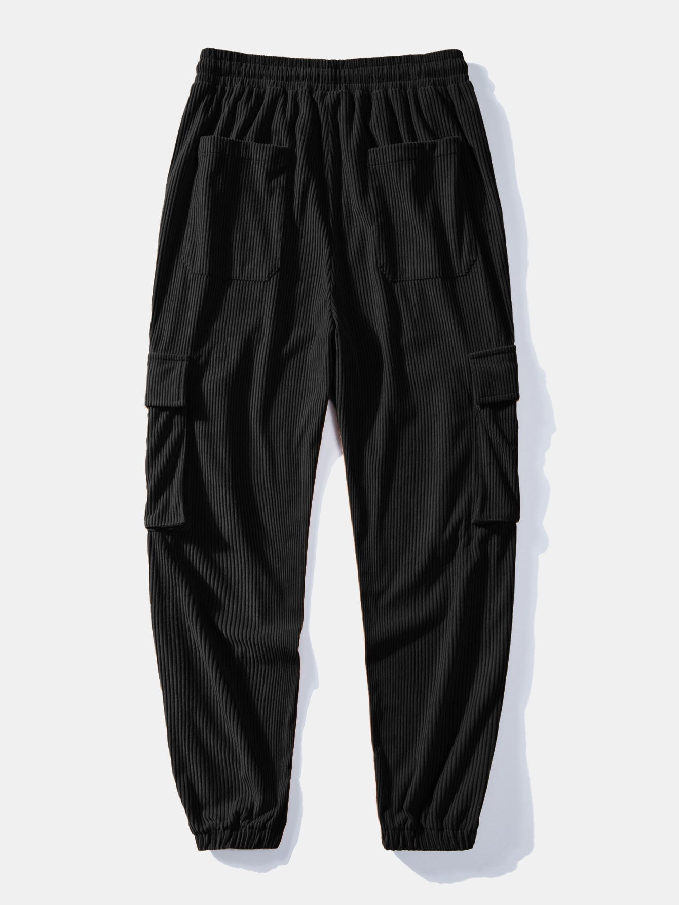 Arturo® | Waffle Button Up Shirt & Drawstring Corduroy Cargo Jogger Pants