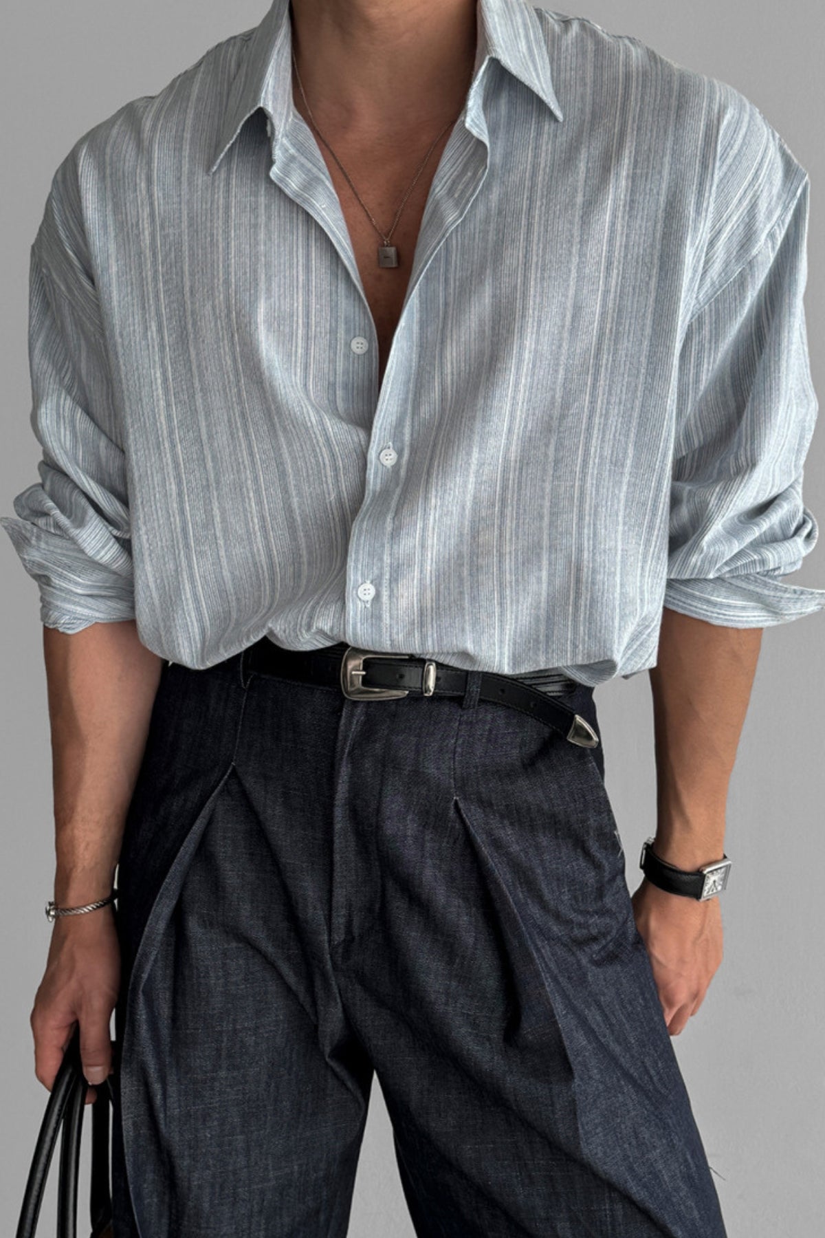 Bhoncie® | MV Striped Non-Iron Sun Protection Shirt