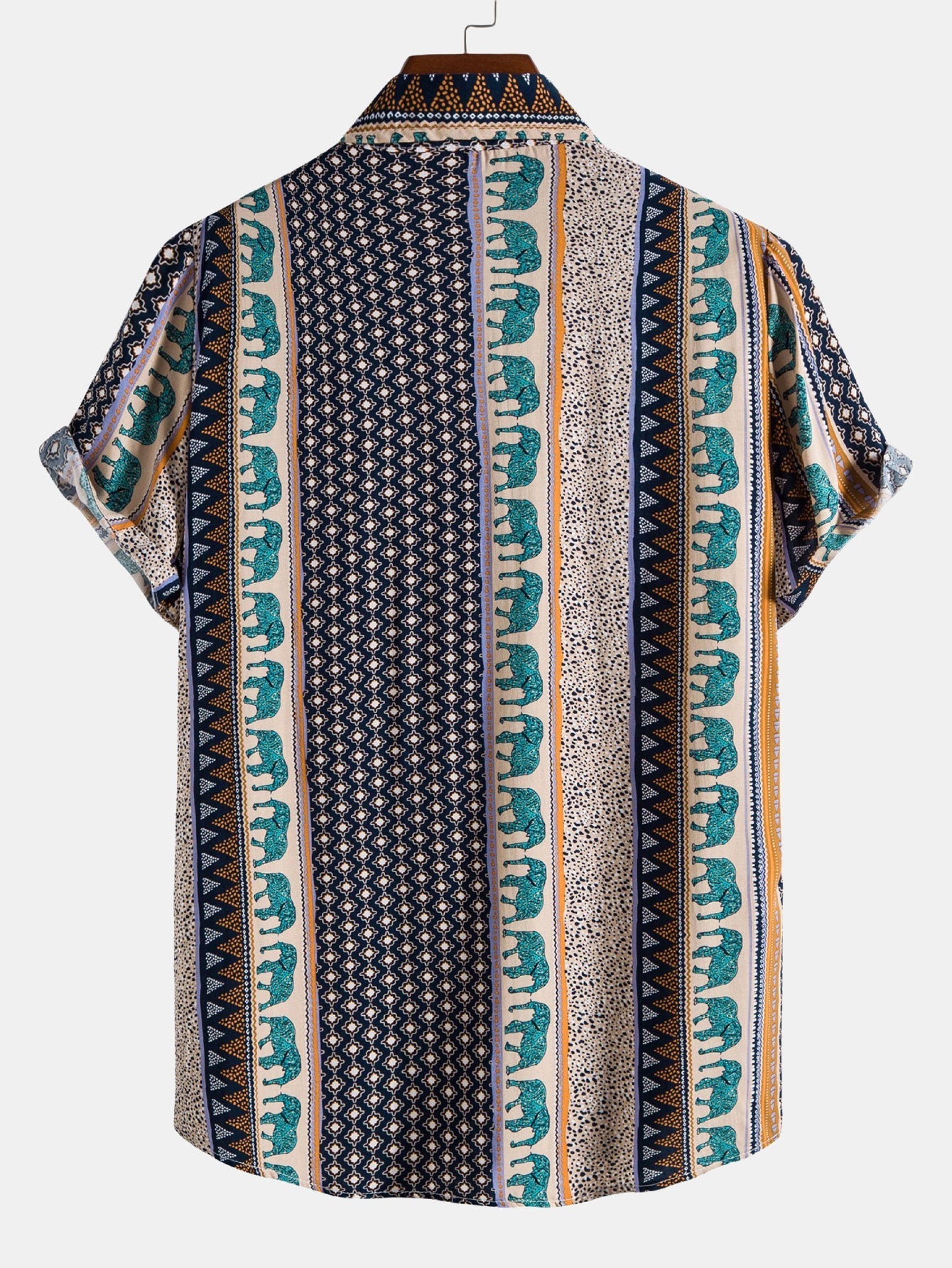 Yosef® | Elephant Geometric Print Shirt