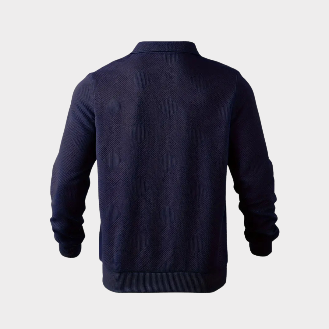 Dylan® | Vintage Zip-Up Sweater With Geometric Pattern