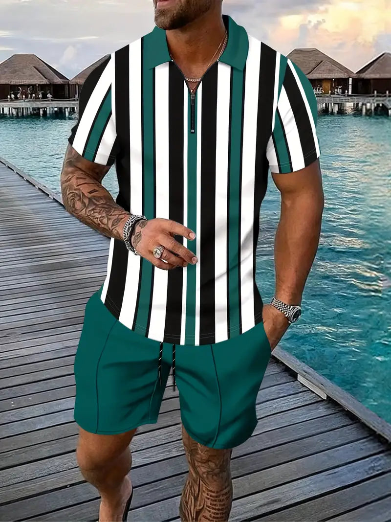 Owen® | Casual Striped Men'S Outfit Set