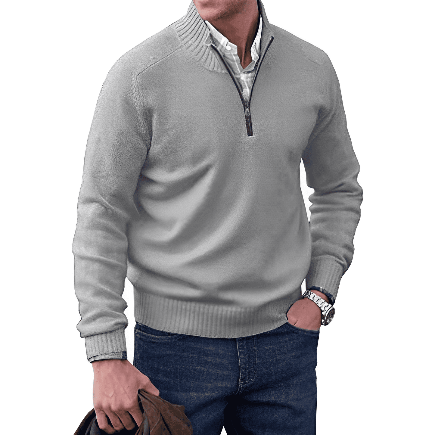 Cayetano® | Cashmere sweater with zipper
