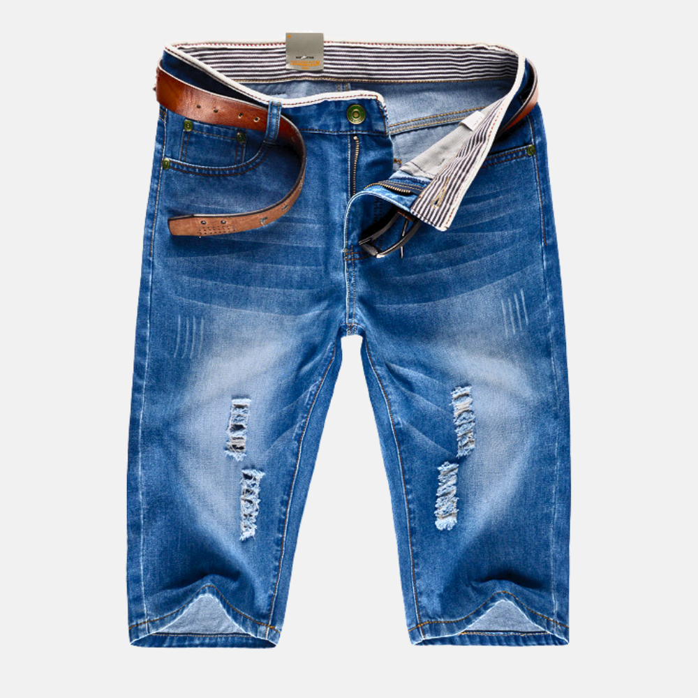 Adalgiso® | Ridge Distressed Denim Shorts