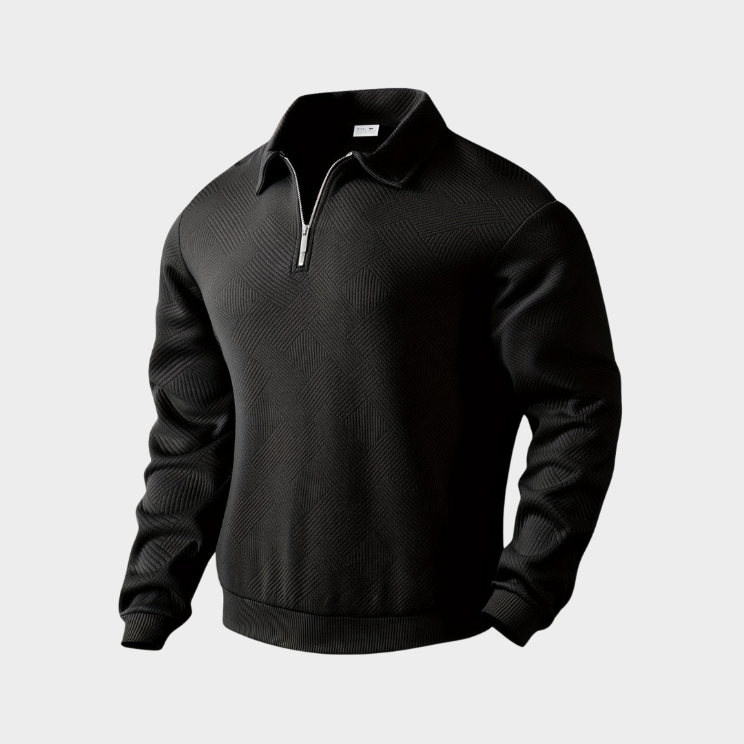 Dylan® | Vintage Zip-Up Sweater With Geometric Pattern