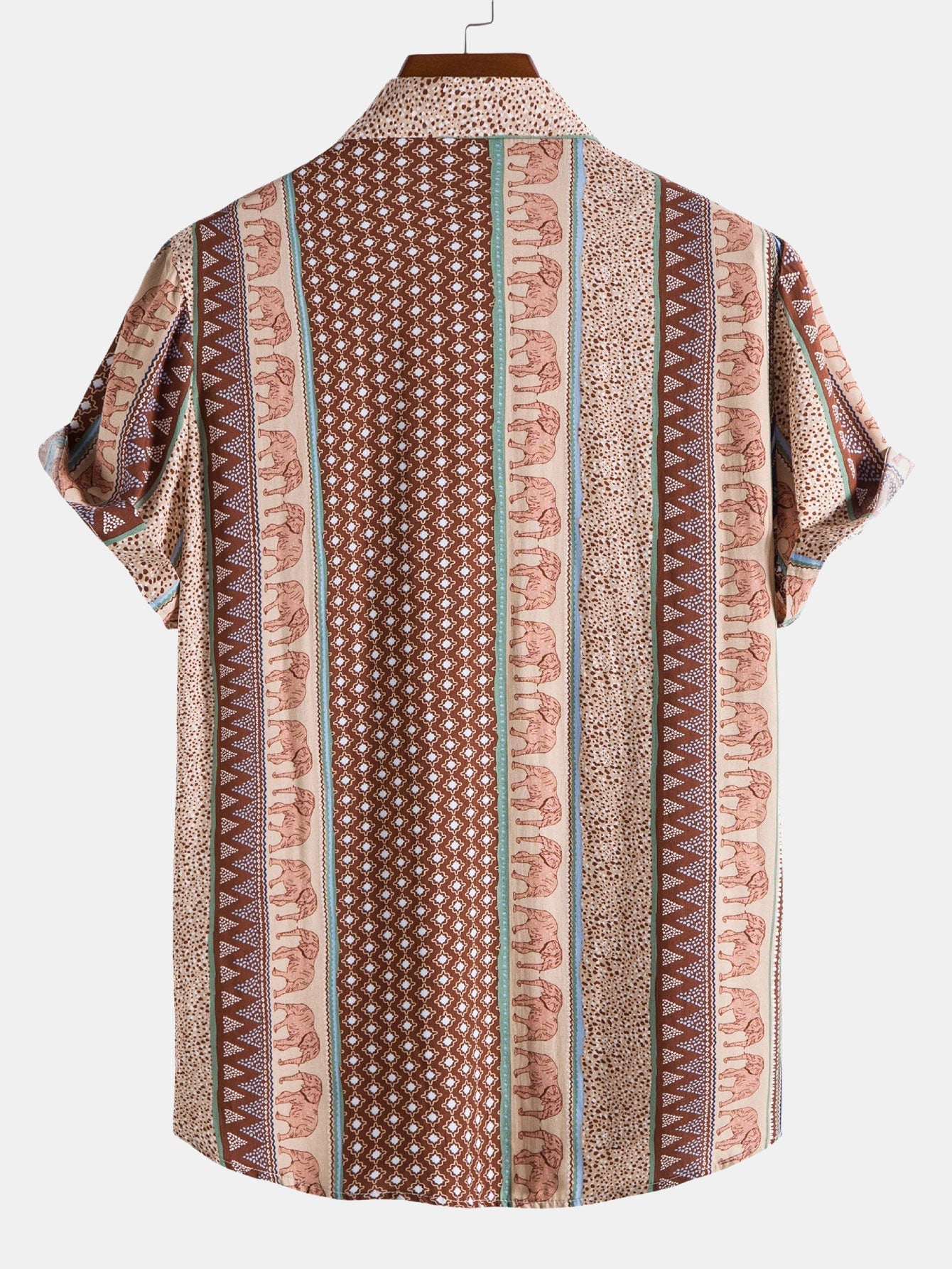 Yosef® | Elephant Geometric Print Shirt