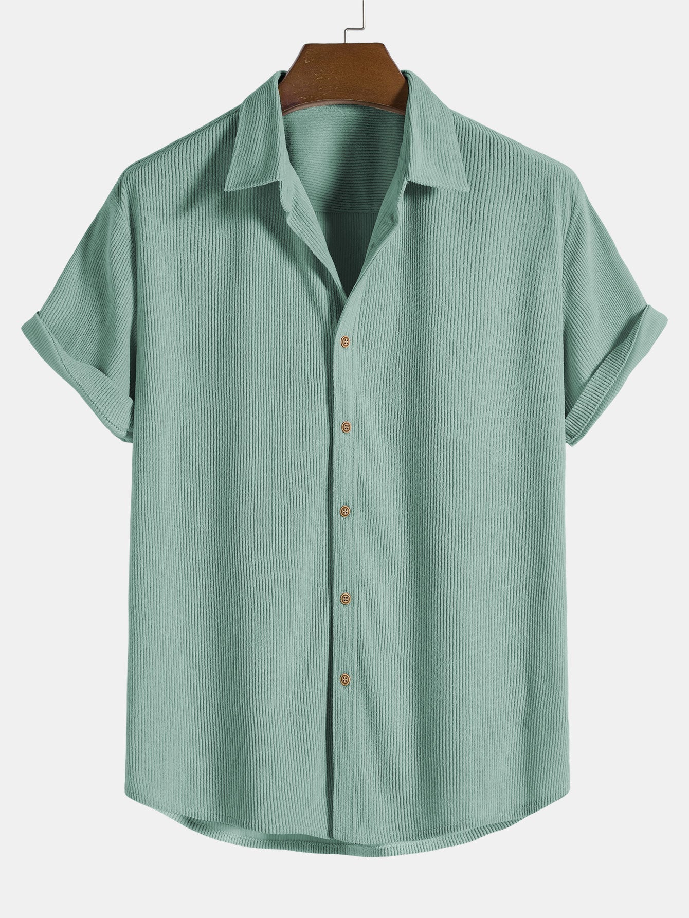 Bernardo® | Corduroy Button Up Short Sleeved Shirt & Straight Leg Corduroy Pants