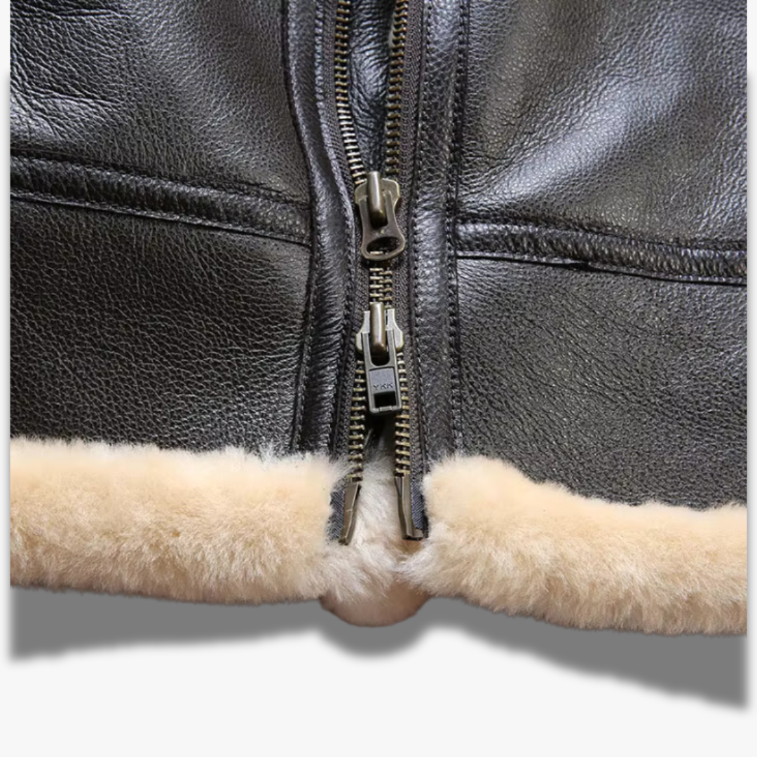 Benjamin® | Leather Aviator Coat