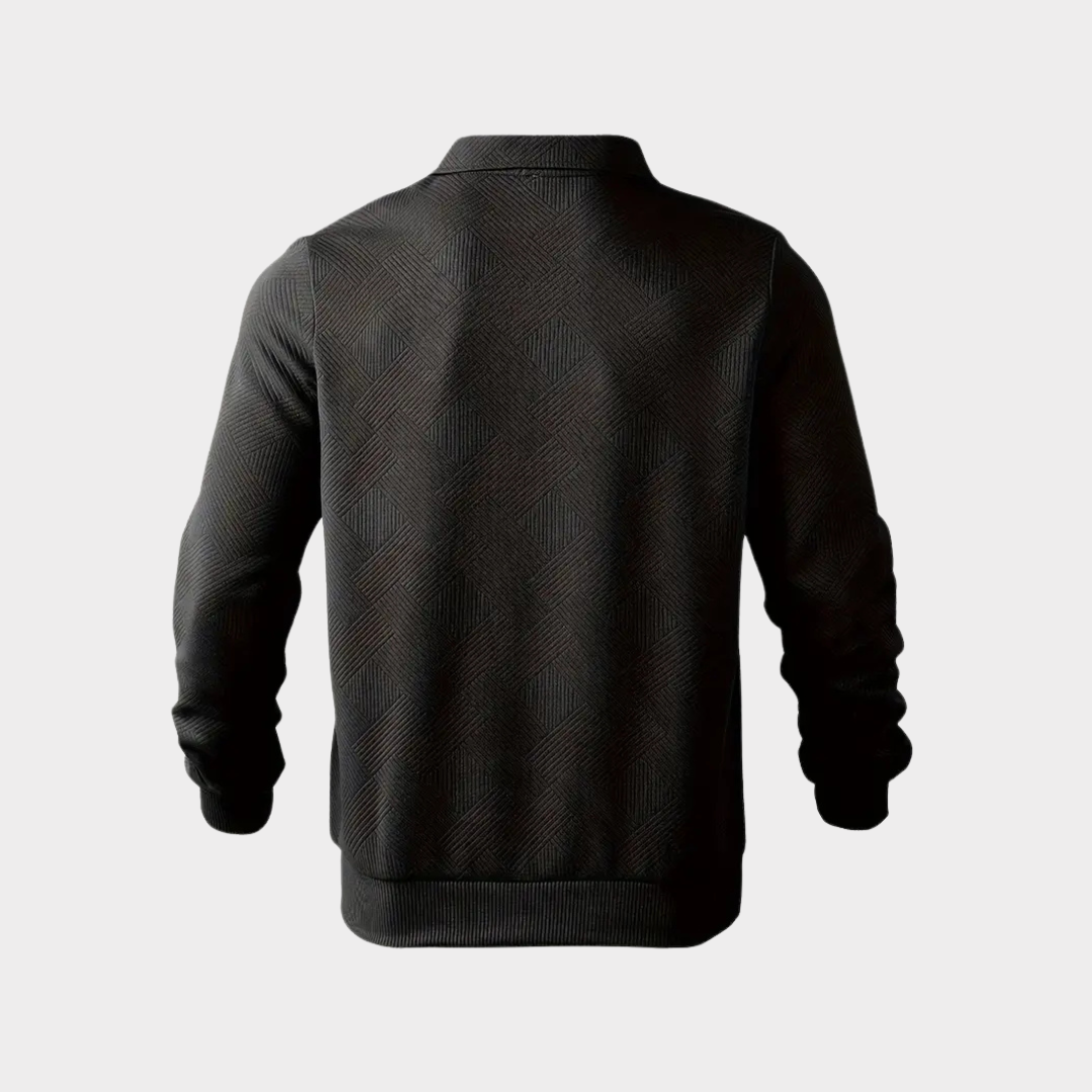 Dylan® | Vintage Zip-Up Sweater With Geometric Pattern