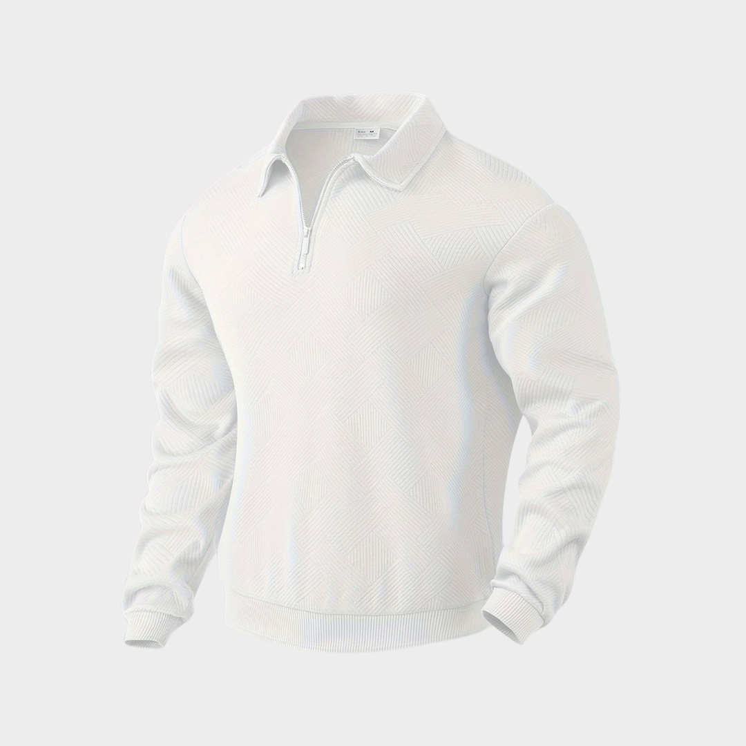 Dylan® | Vintage Zip-Up Sweater With Geometric Pattern