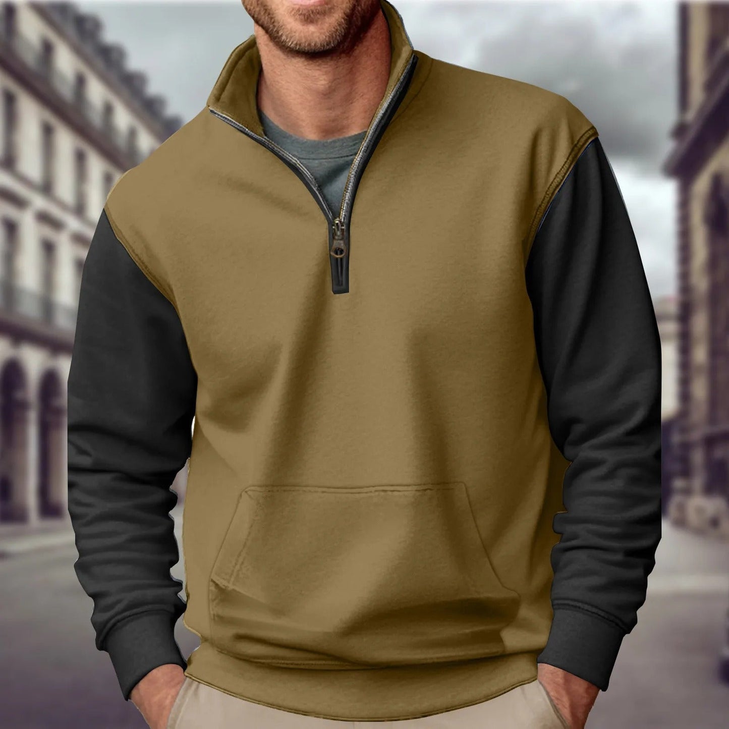 Javier® | Pullover With Half Zip Without Hood