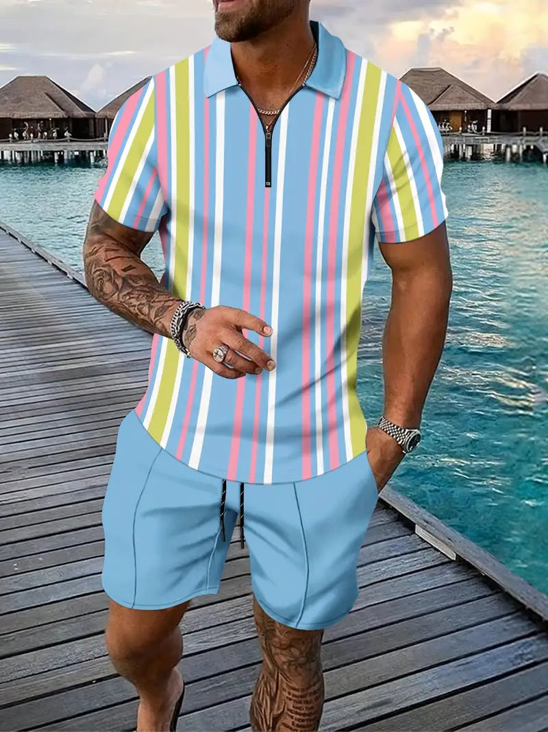 Owen® | Casual Striped Men'S Outfit Set