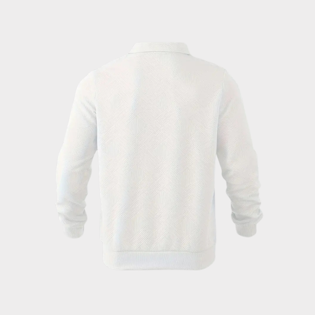 Dylan® | Vintage Zip-Up Sweater With Geometric Pattern