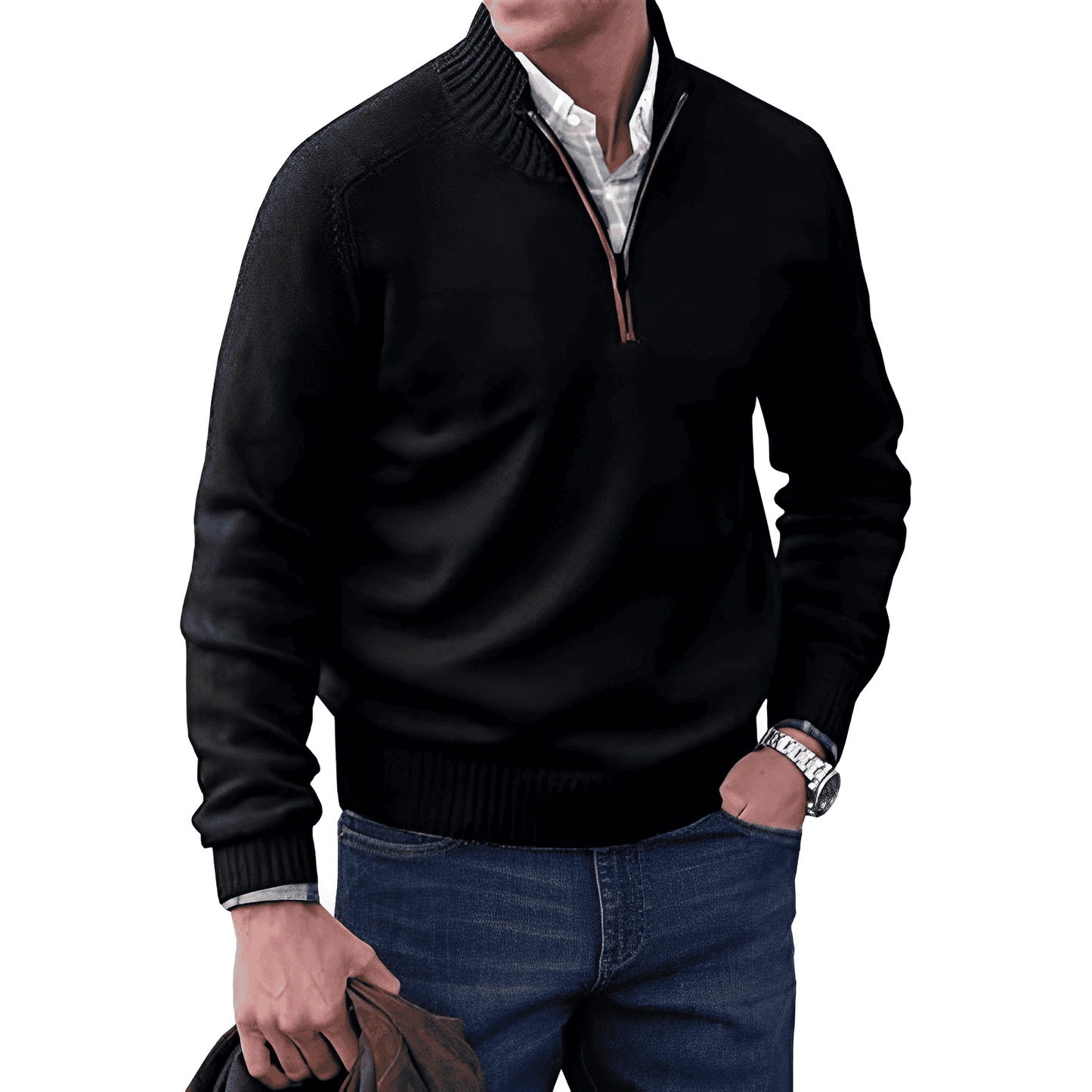 Cayetano® | Cashmere sweater with zipper