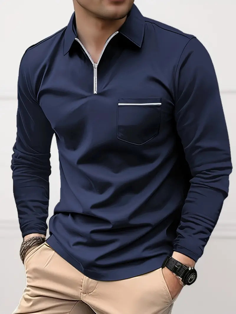 Louisa® | Long Sleeve Zipper Shirt For Spring